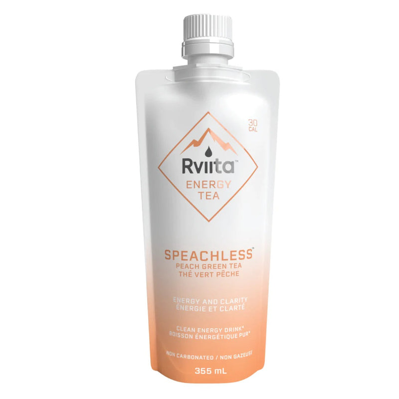 Rviita Energy Speachless - Peach Green Tea 355 mL Image 1