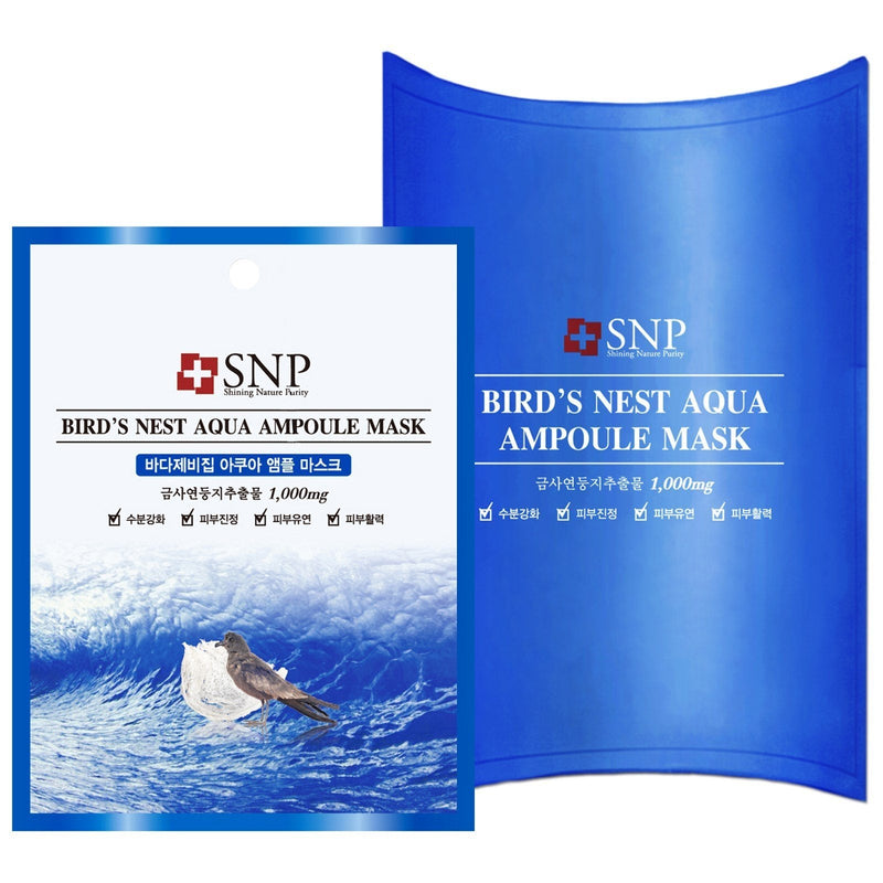 SNP Bird's Nest Aqua Ampoule Mask Image 2