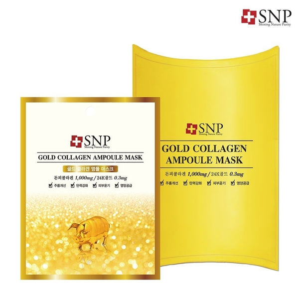 SNP Gold Collagen Ampoule Mask 10 Pack Image 1