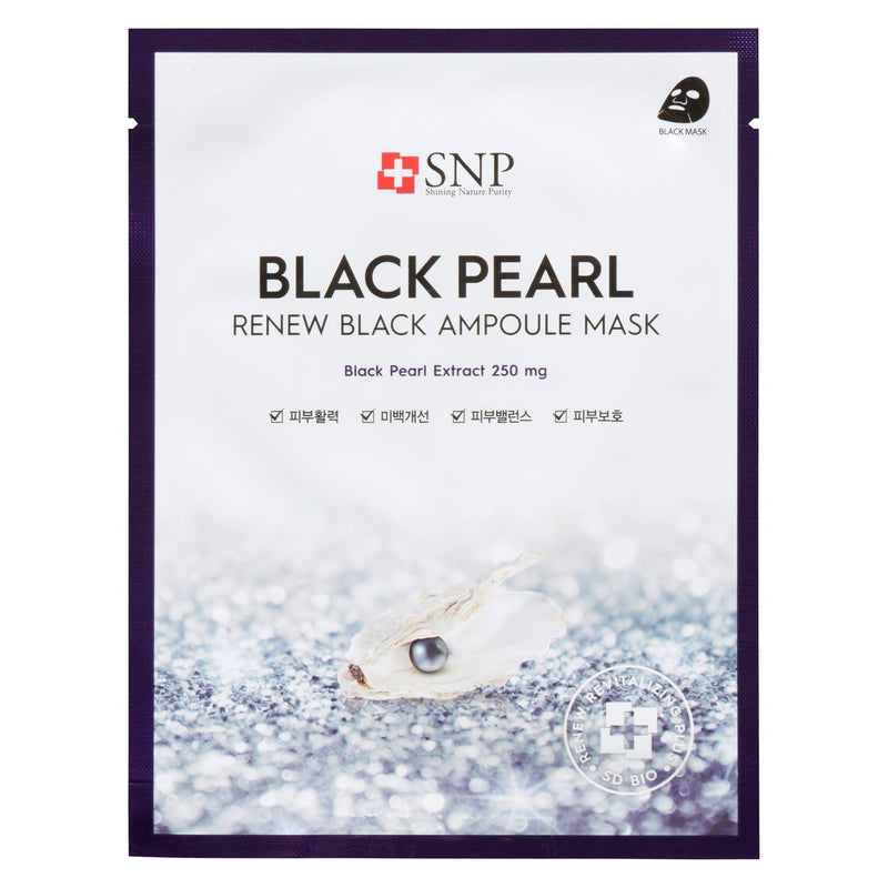 SNP Pearl Renew Black Ampoule Mask Image 1