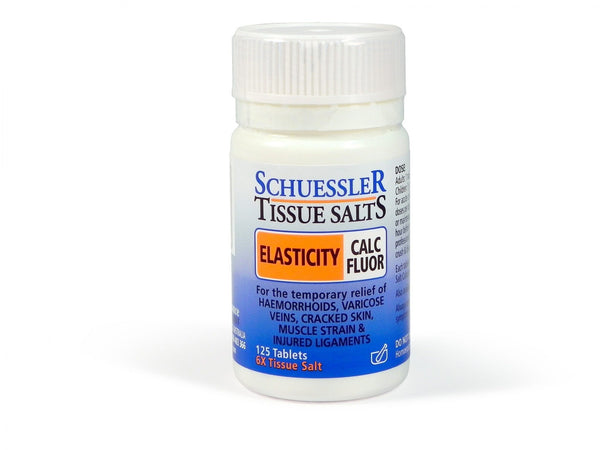Schuessler Tissue Salts Calcium Fluoride Elasticity 125 Tablets Image 1