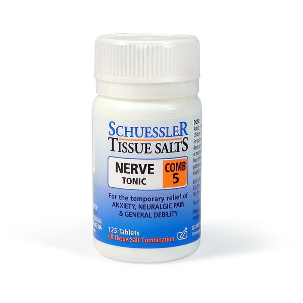 Schuessler Tissue Salts Comb 5 Nerve Tonic 125 Tablets Image 1