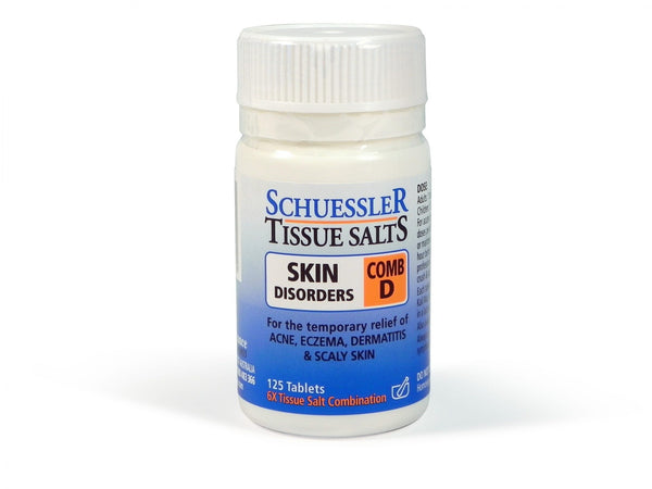 Schuessler Tissue Salts Comb D Skin Disorders 125 Tablets Image 1