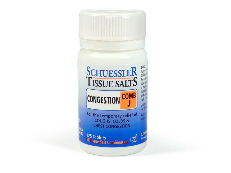 Schuessler Tissue Salts Comb J Congestion 125 Tablets Image 1