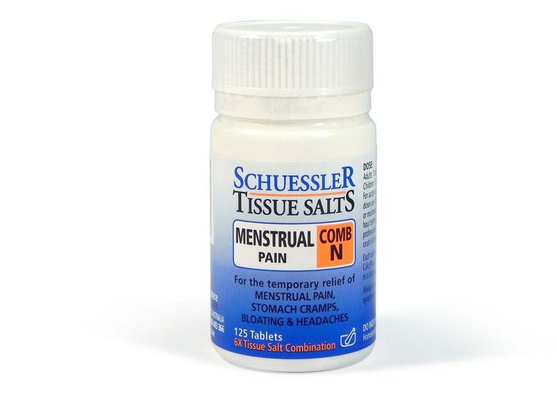Schuessler Tissue Salts Comb N Menstrual Pain 125 Tablets Image 1