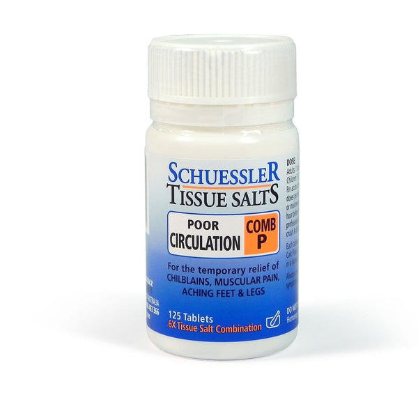 Schuessler Tissue Salts Comb P Poor Circulation 125 Tablets Image 1
