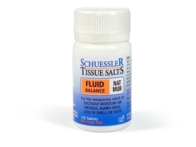 Schuessler Tissue Salts Nat Mur Fluid Balance 125 Tablets Image 1