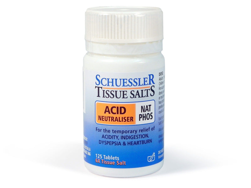 Schuessler Tissue Salts Nat Phos Acid Neutraliser 125 Tablets Image 1