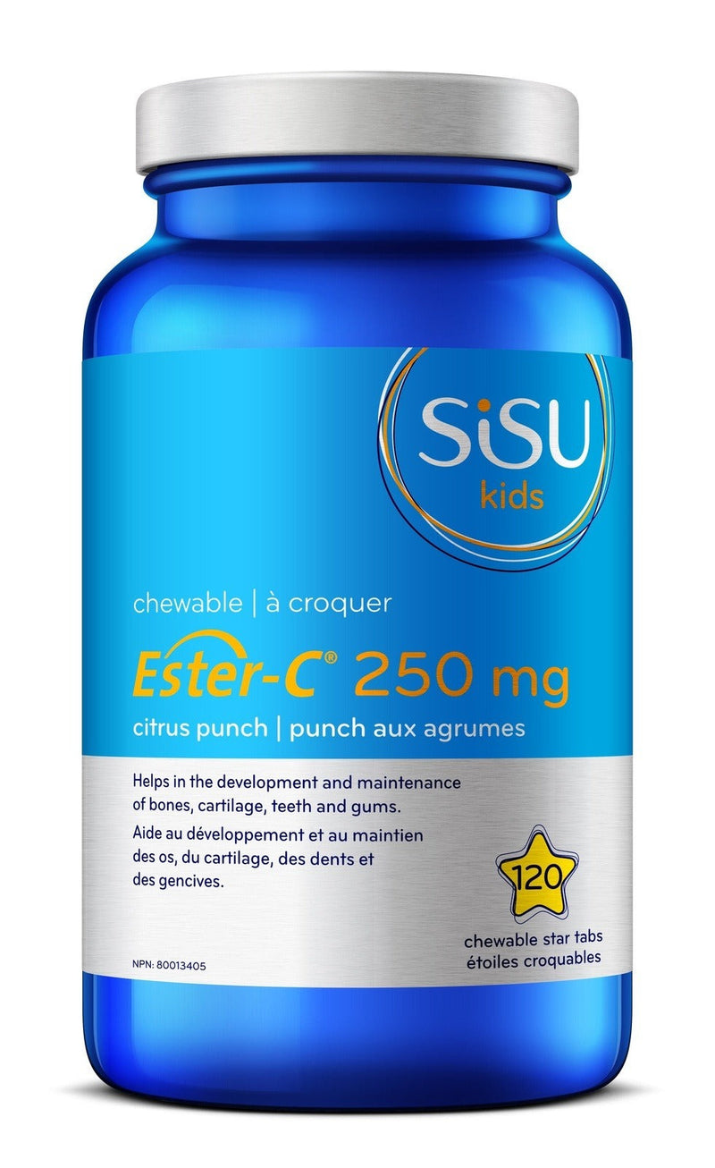 Sisu Kids Ester-C - Citrus Punch 250 mg 120 Chewable Tablets Image 1