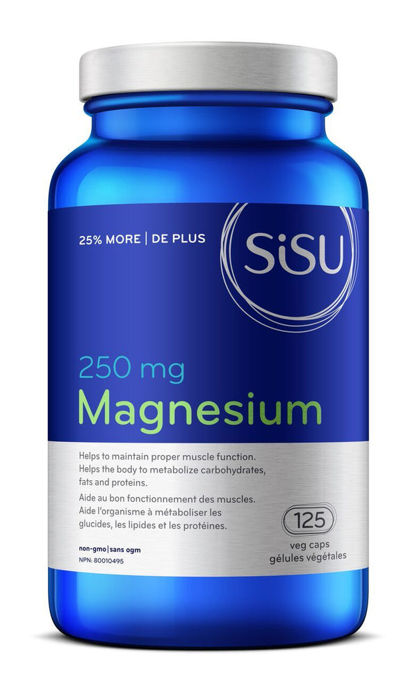 Sisu Magnesium 250 mg BONUS SIZE 125 VCaps Image 1