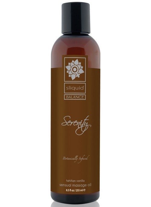 Sliquid Balance Serenity Sensual Massage Oil - Tahitian Vanilla 255 mL Image 1