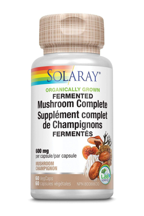 Solaray Organically Grown Fermented Mushroom Complete 600 mg 60 VCaps Image 1