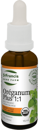 St Francis Herb Farm Oreganum Plus 1:1 Tincture 15 mL Image 1