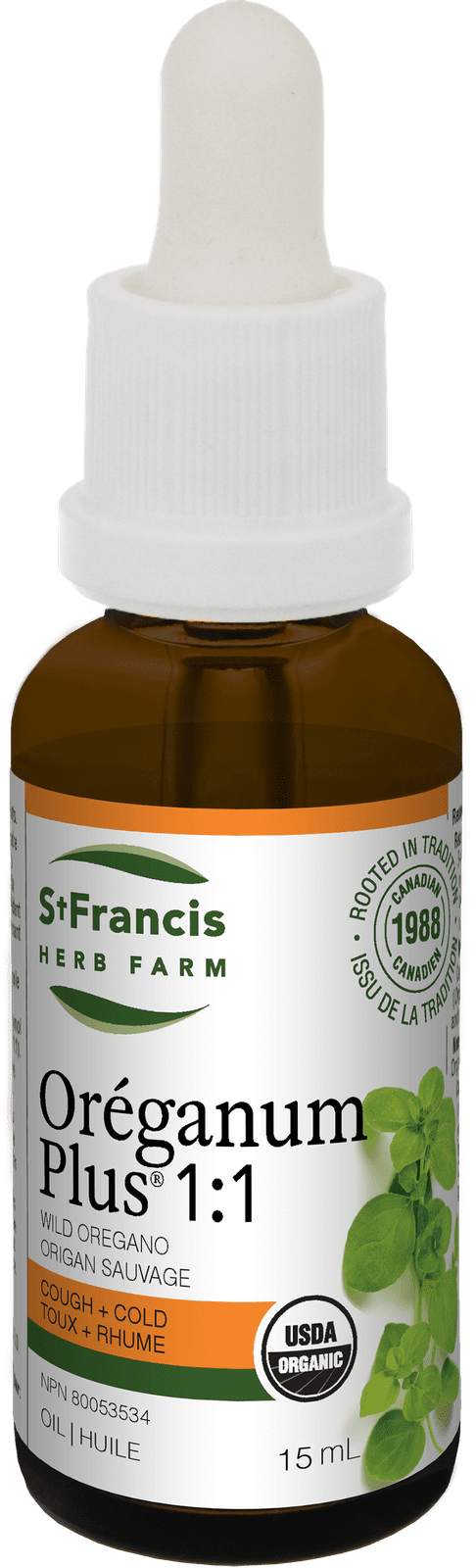 St Francis Herb Farm Oreganum Plus 1:1 Tincture 15 mL Image 1