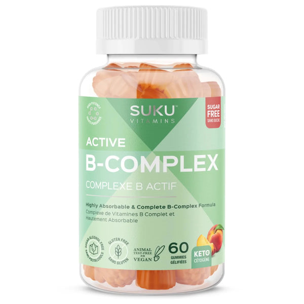 Suku Vitamins Active B-Complex - Perfect Peach (60 Gummies)