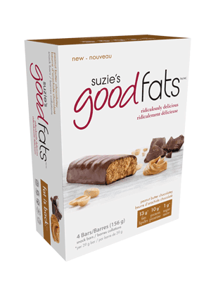Suzie's Good Fats Peanut Butter Chocolatey Box of 4 Image 1