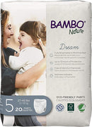 Packaging of Bambo Nature Training Pants with an image of a child and a adult