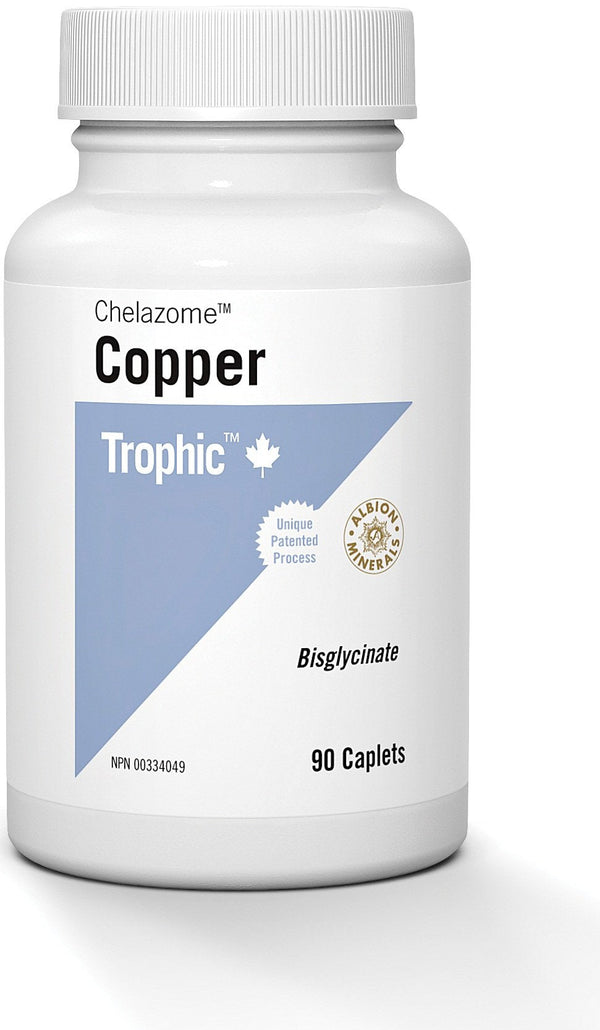 Trophic Chelazome Copper Bisglycinate 90 Caplets Image 1