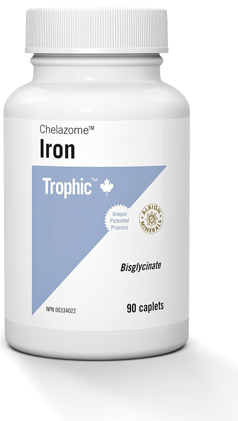 Trophic Chelazome Iron Bisglycinate 90 Caplets Image 1