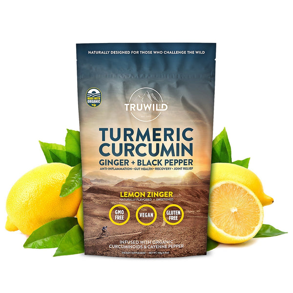 Truwild Turmeric Curcumin Ginger + Black Pepper - Lemon Zinger 168 g Image 1