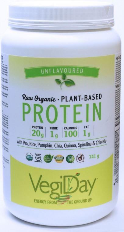 VegiDay Raw Organic Plant Based Protein - Unflavoured 741 g Image 1