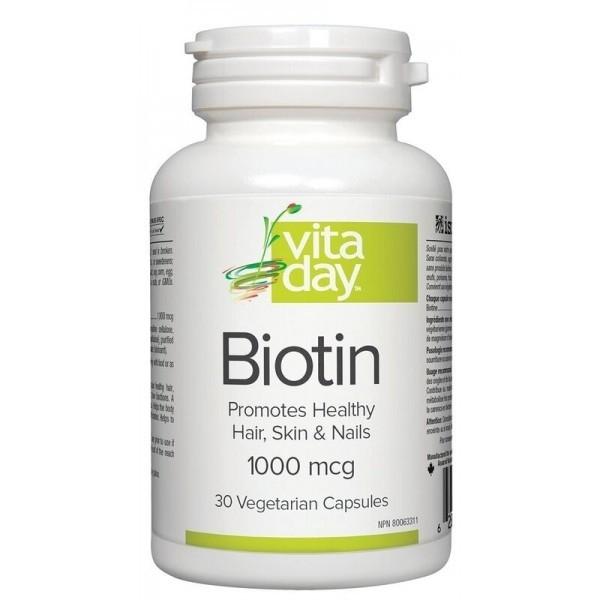 VitaDay Biotin 1000 mcg 30 VCaps Image 1