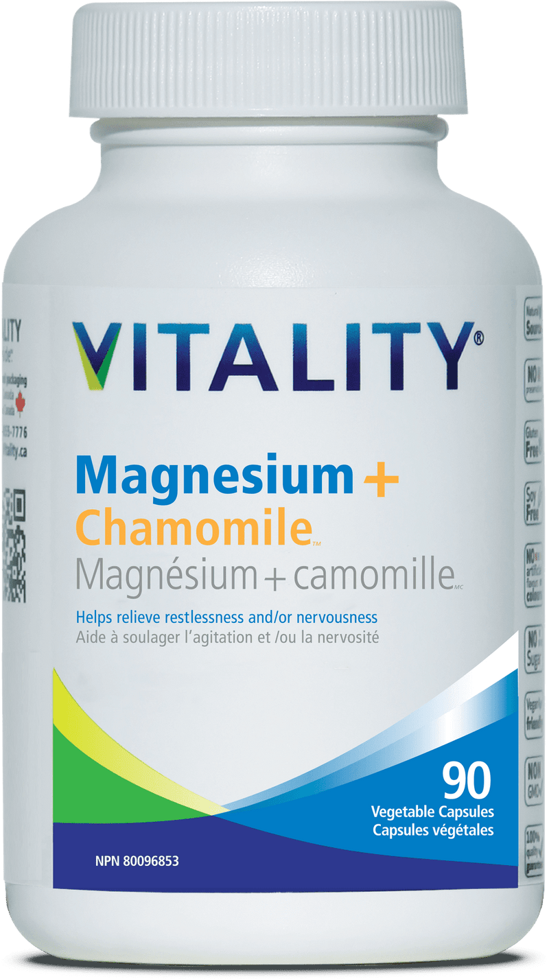 Vitality Magnesium + Chamomile 90 VCaps Image 1