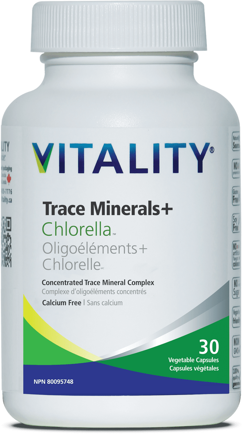 Vitality Trace Minerals + Organic Chlorella Capsules Image 1