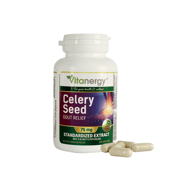Vitanergy Celery Seed Gout Relief 75 mg 60 VCaps Image 1