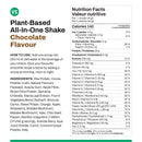Vitasave All-In-One Shake Chocolate flavor blended into a creamy smoothie in glass