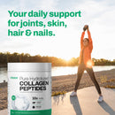 Vitasave collagen powder packaging with a focus on the brand logo.