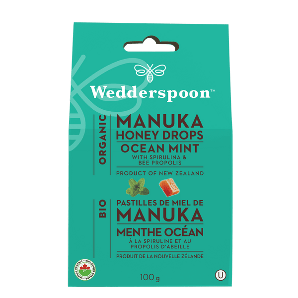 Wedderspoon Organic Manuka Honey Drops - Ocean Mint 100 g Image 1