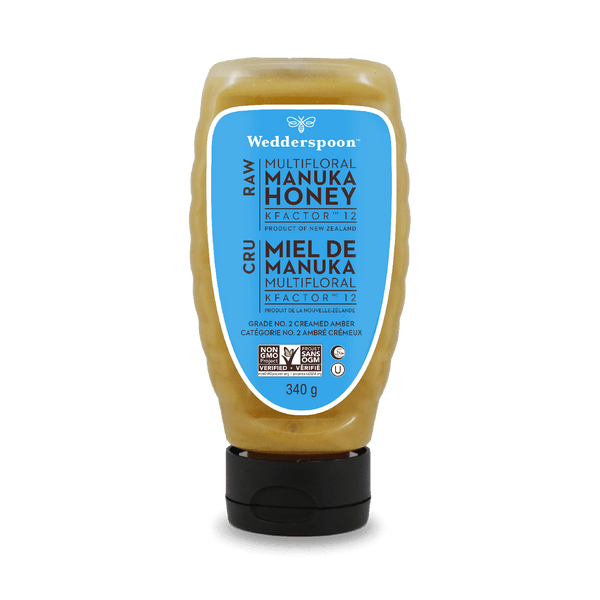 Wedderspoon Raw Multifloral Manuka Honey KFactor 12 340 g Image 1