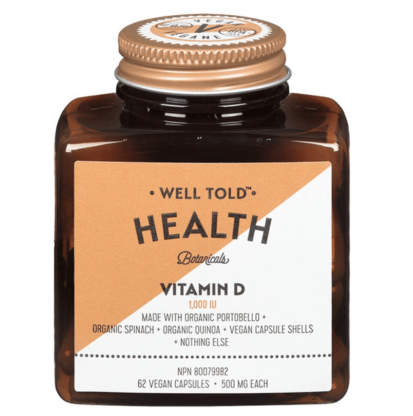 Well Told Health Vitamin D 1000 IU 500 mg 62 VCaps Image 1