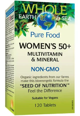 Whole Earth Sea Pure Food Women's 50+ Multivitamin and Mineral Tablets Image 2