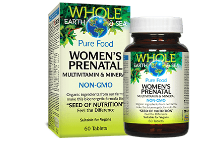 Whole Earth Sea Pure Food Women's Prenatal Multivitamin and Mineral 60 Tablets Image 1