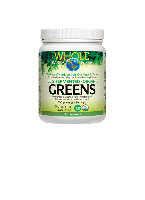 Whole Earth and Sea 100% Fermented Organic Greens - Unflavoured 390 g Image 1