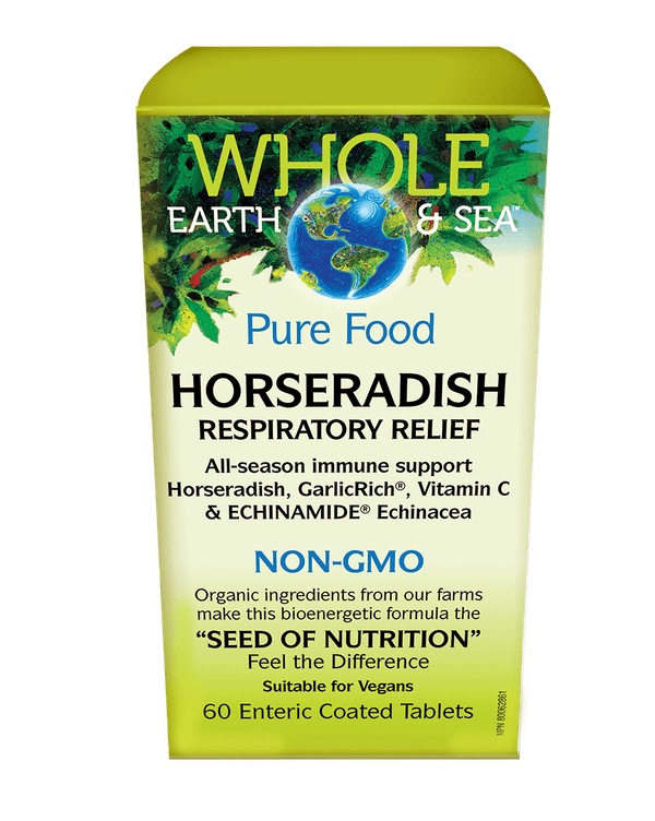 Whole Earth and Sea Horseradish Respiratory Relief 60 Tablets Image 1