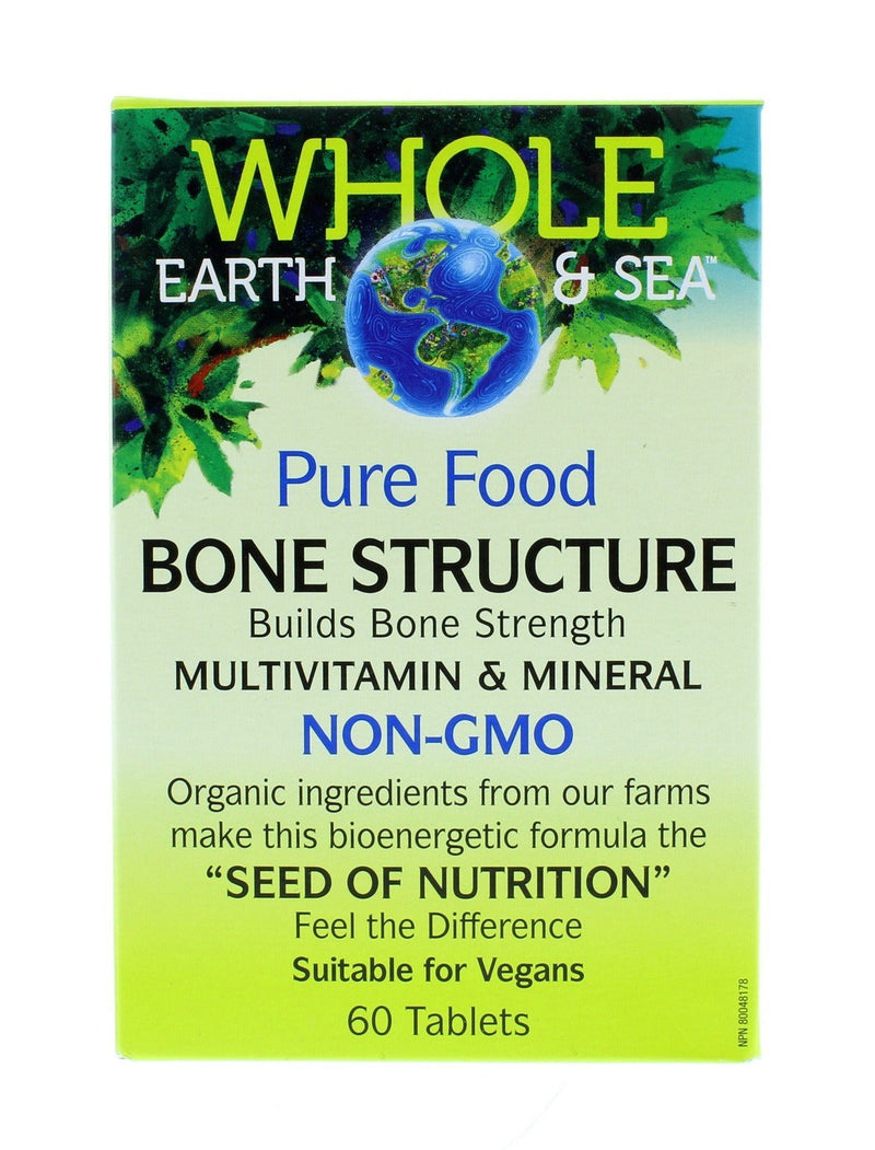 Whole Earth and Sea Pure Food Bone Structure 60 Tablets Image 1
