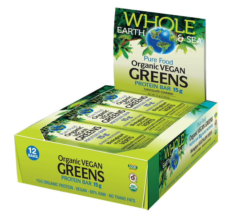 Whole Earth and Sea Pure Food Organic Vegan Greens Protein Bar 15 g Image 3