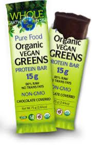 Whole Earth and Sea Pure Food Organic Vegan Greens Protein Bar 15 g Image 1