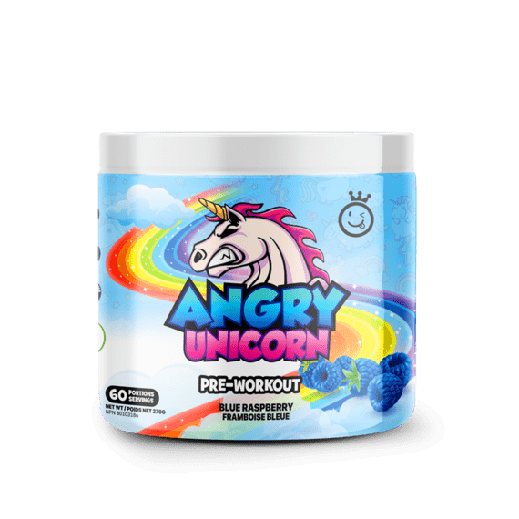 Yummy Sports Angry Unicorn Pre-Workout - Blue Raspberry 270 g Image 1