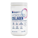 Image of a container of Leanfit Hydrolyzed Collagen Protein, Unflavoured, weighing 253 grams. The packaging is sleek and modern, featuring clear labeling that highlights it as a high-quality, easily digestible collagen protein supplement designed to support skin, joints, and overall wellness.