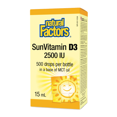 Natural Factors SunVitamin D3 2500 IU (15 mL)
