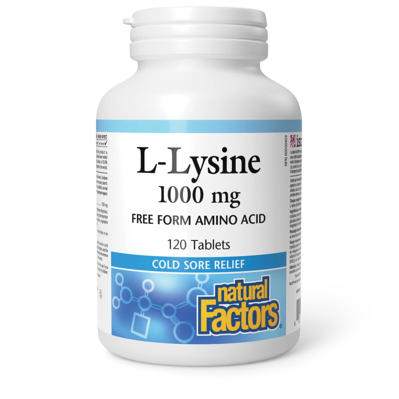 Natural Factors L-lysine 1000 mg (120 Tablets)