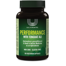 Bottle of Ultimate Performance with Tongkat Ali (VCaps) featuring herbal supplement packaging designed to boost energy, vitality, and male performance.