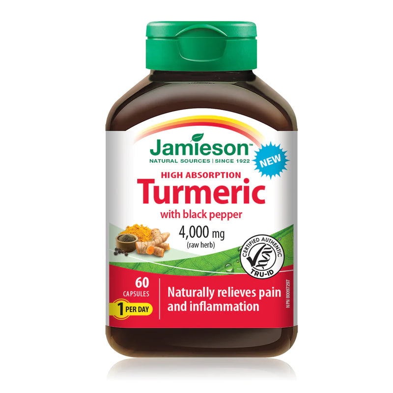 Jamieson High Absorption Turmeric with Black Pepper (60 Capsules)