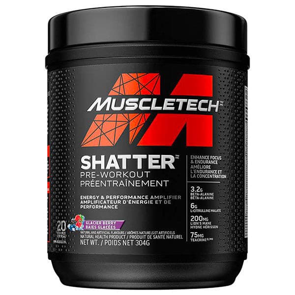 MuscleTech Shatter Pre-Workout - Glacier Berry (304 g)