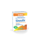 Packaging for Boiron Sinusalia, which contains 60 tablets for relief of congestion and pain due to sinus inflammation.